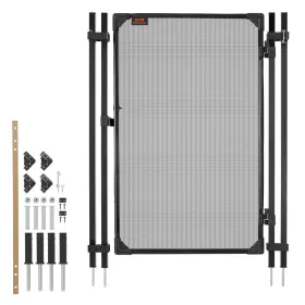 Vevor 197988182795 Pool Fence Gate 4 X 2.5 Ft Inground 4ft 2.5ft-manual Locking Black