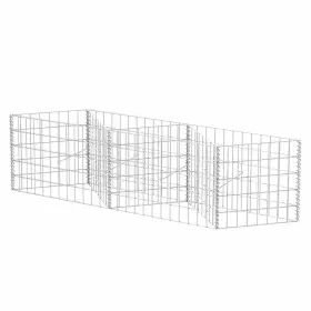 142540 Vidaxl Gabion Basket Galvanised Steel 47.2 Inch X11.8 X19.7