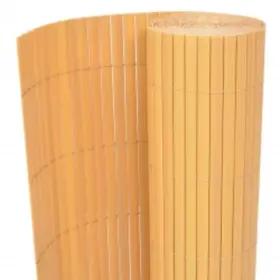 317153 Vidaxl Double-sided Patio Fence 43.3x118.1 Inch Yellow