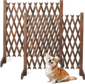 Vingli 800689588642 2 Packs Extendable Garden Fence 27.55 Inch Freestanding Accordion