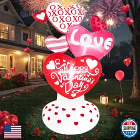 Wabolay B0dk4yn7vf Valentine Inflatables Outdoor Decorations 6ft Giant Inflatable Love Hear