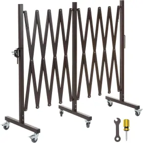 Bilk007497 Wichemi Expandable Gate 16.4ft 197 Inch W X 40.16 H Matte Brown