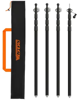 Wr-tp-250cm-4 Wildroad Tarp Poles Tent Canopy 8.37 Ft Telescoping Al... Fast Ship