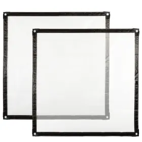 Xin240927502 Xinwoo 2 Pcs Clear Tarp Heavy Duty Cover Waterproof Tarpaulin Plastic Tarpaul Inch
