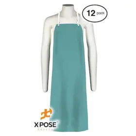 Ag100-12-s Xpose Safety Green Heavy Duty Vinyl Waterproof Apron 12pk