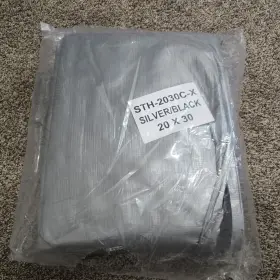 St-2030 Xpose Safety 20ft X 30ft Heavy Duty Silver/black Poly Tarp Water Proof 10 Mil Cover Tent