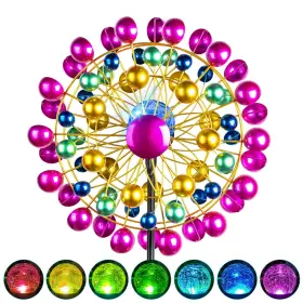 B0dzh6l3p4 Xpscoco Large Solar Wind Spinner Light - Ferris Wheel Outdoor Garden Decor Waterproof