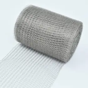 Yagjia 794697043302 Wire Mesh 5 Inch X 50ft 304 Stainless Steel Hole Fill Fabric 50 Ft Silver