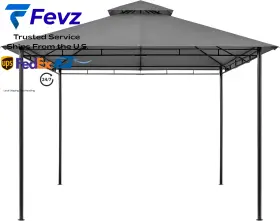 Yt-00144734 Yaheetech Gazebo For Patios - 11x11ft Outdoor Powder-coated Steel Dark Gray