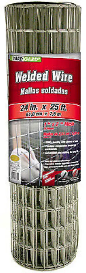 309320a Yardgard Galvanized Welded Wire Fence 2 X 1- Inch Mesh 24- 25-ft