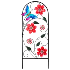 B09phc8nxl Yeahome 34 Inch Metal Flower Butterfly Garden Stakes Outdoor Decor For Climbing Plan
