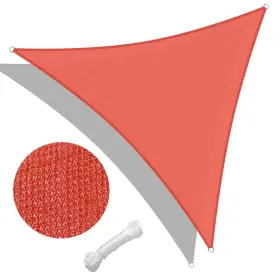 Ys-sss-07-001-02 Yessources 16.5ft Uv Proof Triangle Medium Sun Shade Sail Pool Outdoor Deck Yard Cover Red