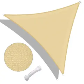 Ys-sss-07-002-01 Yessources 11ft Triangle Sun Shade Sail Patio Canopy Top Uv Block Garden Yard Shelter Pool