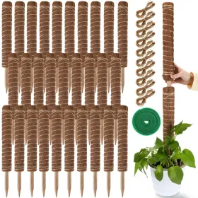 Lt-yinder-1439 Yinder 30 Pcs Moss Pole For Plants Monstera 16.5 Inch Coir Poles Bendable P