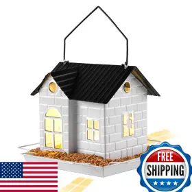 Ykntgiao B0d58gh49f Solar Bird Feeder Squirrel-proof Hanging Metal Outdoor Garden Decor