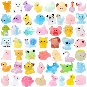 B0f9w18jjx Ywevyezc 52pcs Luminous Mini Resin Animals 52 Styles Glow In Dark Figurines Crafts Decor
