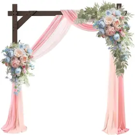 00002 Zmnxas 7.2ft Wedding Arch Square Wooden Arches For Ceremony Wood One Color