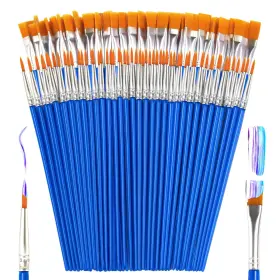 8563 Zrlei Small Paint Brushes Bulk 110 Pcs Flat Tip Round Acrylic For Ki 8563 Zrlei Small Paint Brushes Bulk 110 Pcs Flat Tip Round Acrylic For Ki