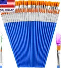 66 Pcs Small Brushes Set - Round & Flat Bulk For Detail Painting, New. Price: $8.11.