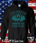Hoodie,life Is Better Around Campfire,camping,camp Life,tent,rv Life,t-shirt New. Price: $44.95.