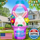 Micocah 6FT Easter Inflatable Bunny W/ Flower Basket Outdoor Yard Decoration Led New. Price: $82.92.