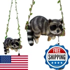 Zaayee Solar Lighted Garden Outdoor Statue 20.1" Raccoon Lantern Resin Animal Fi New. Price: $39.52.