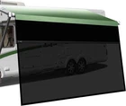 Rv Awning Sun Shade Screen With Zipper 9'X19'3", 600D Oxford Medium, Black New. Price: $141.83.