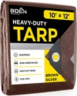 Heavy Duty Tarp Waterproof Large Cover Brown/silver, 10' X 12' Mil Thick New. Price: $27.99.