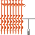 8 Pcs Ground Anchors Screw In, 12 Inch Heavy Duty Tent Stakes With Trampoline... New. Price: $51.05.