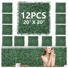 Baudliglin 12PCS 20"X Grass Wall Panels Greenery Backdrop Artificial Bo New. Price: $80.47.