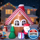 7 Christmas Inflatable Candy House With Santa Claus, Tree & Gift Box, Built-i New. Price: $74.01.
