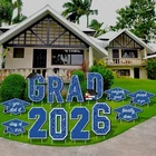 Aneco 2026 Grad Blue Waterproof Yard Signs Set W/ Stakes - 13 Pcs Outdoor New. Price: $48.72.