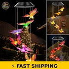 Wenana Solar Wind Chimes - Color Changing Outdoor Decor, Purple Butterfly New. Price: $34.99.