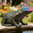Lune Cle Crouching Frog Prince Garden Statue, Yard Decorations Outdoor Decor, We New. Price: $65.97.