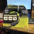 Flexzilla HFZ1450YW2 1/4" Air Hose, Ft., Mnpt Fittings, Heavy Duty New. Price: $42.49.