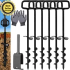 16IN Tent Stakes Ground Anchors Screw With 1PCS Heavy Duty Ada... New. Price: $39.82.