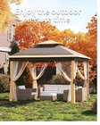 Garveelife 11X11 Pop Up Gazebo Canopy: Mosquito Netting Only Open. Price: $40.00.