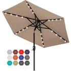 Abccanopy Durable Solar Patio Umbrellas With 24LED Lights 7.5FT 6 St... New. Price: $92.92.