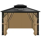Slashome 12X12 Gazebo Curtains Outdoor Waterproof Khaki Universal Replacement New. Price: $235.18.