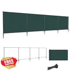 Sunnyroyal Green Privacy Fence Screen 5'X24' Panel W/ Iron Poles Freestanding New. Price: $201.98.