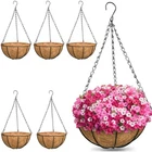 Hanging Planter Basket 6 Pack 14 Inch Metal Round Coconut Zeedix Liners New. Price: $89.99.