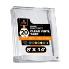 8' X 14' Clear Vinyl Tarp - Super Heavy Duty 20 Mil Transparent Waterproof Pv... New. Price: $109.45.