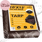 10X12FT, Large 16 Mil Heavy Duty Tarps, Waterproof With Brass Grommets New. Price: $66.27.