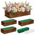 Set Boxes For Centerpieces 12X4 Inch Rectangle Wooden Planter Rust... New. Price: $65.12.