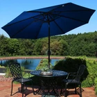 9 Ft Sunbrella Patio Umbrella With Tilt And Crank - Pacific Blue By Sunnydaze New. Price: $235.00.