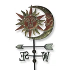 Solar Garden Stake Light Sun Moon Face Metal Weathervane Outdoor Decor Teresas New. Price: $59.99.