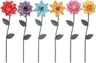 Yeahome Garden Decor For Outside, 6 Pack Flower Stakes Outdoor Meta New. Price: $34.10.