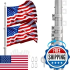 Dkenicor 20FT Telescoping Flag Kitheavy Duty Aluminum Poles For New. Price: $153.89.
