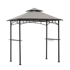 8X5FT 2-TIER Soft Top Gazebo Black Steel Grill With Ceiling Hook,... New. Price: $172.81.