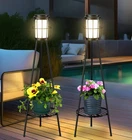 Visflair 2-PACK Solar Lights With Plant Stand, Outdoor Floor Lamps, Waterproof New. Price: $109.11.